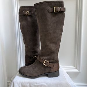 Cole haan suede knee high boots